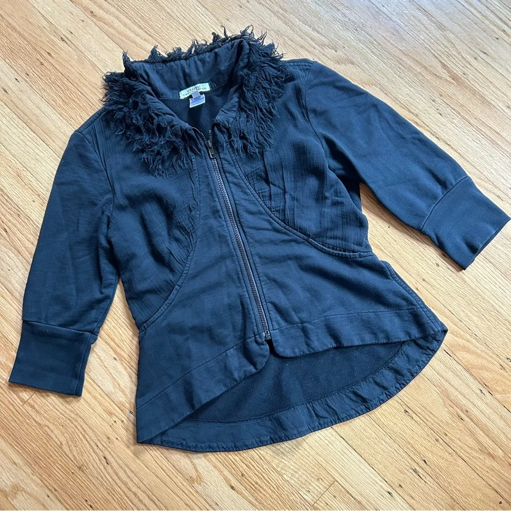 Prairie Underground Black Sweatshirt, 3/4 Length Sleeves - Picture 3 of 8